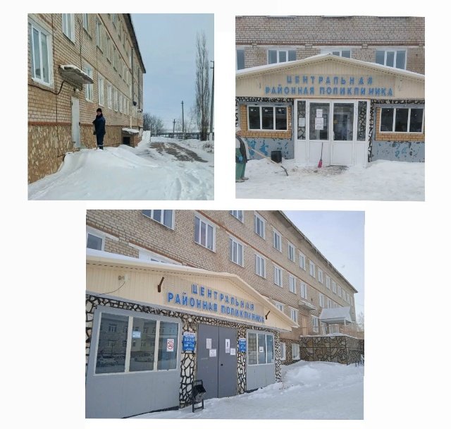 На территории Толбазинской ЦРБ своевременно проводятся необходимые зимние работы