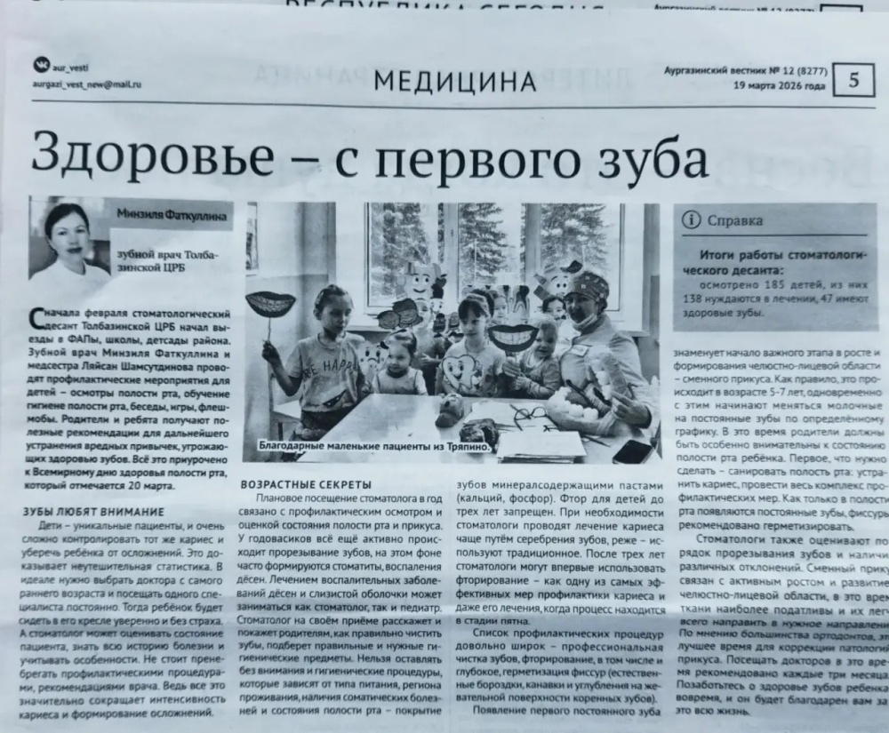 20 марта - Всемирный день здоровья полости рта